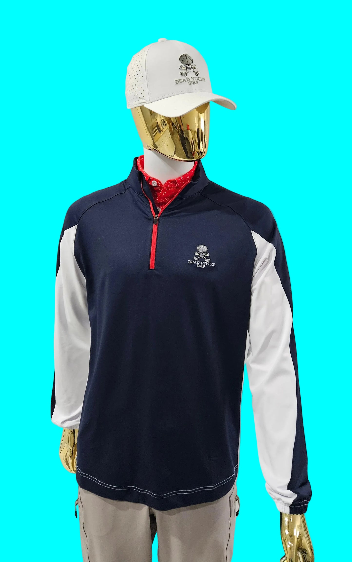 Performance Elite 1/4 zip pullover Blue/White