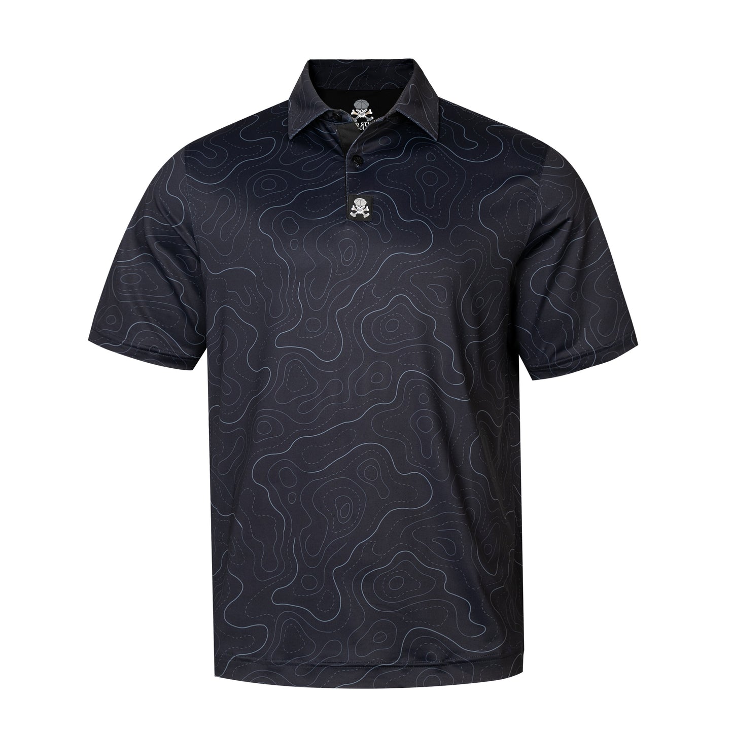 Dark Blue Topographic