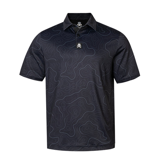 Dark Blue Topographic