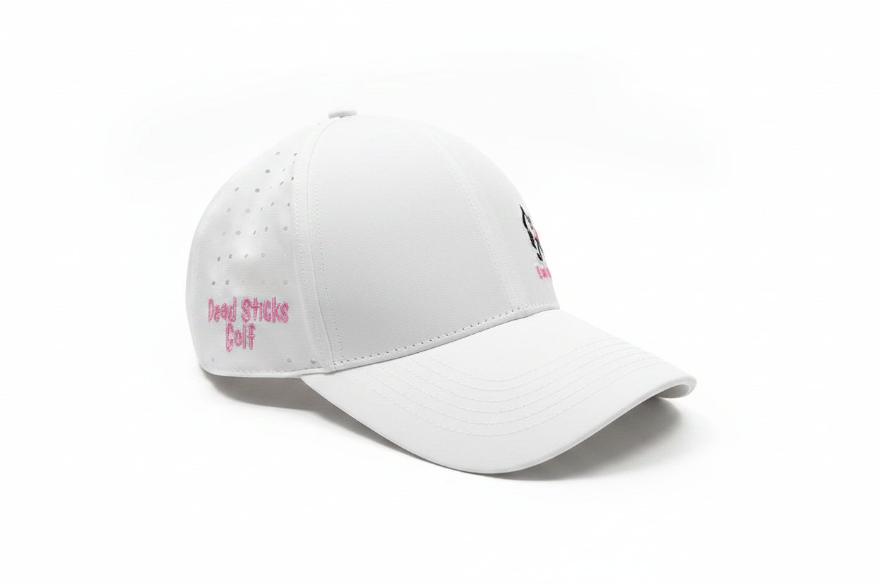 Women's Performance Ponytail Hat – White/Pink