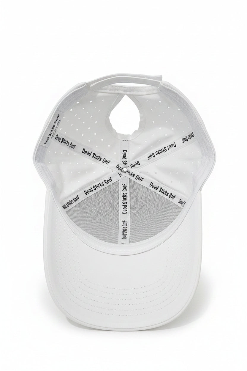 Women's Performance Ponytail Hat – White/Pink