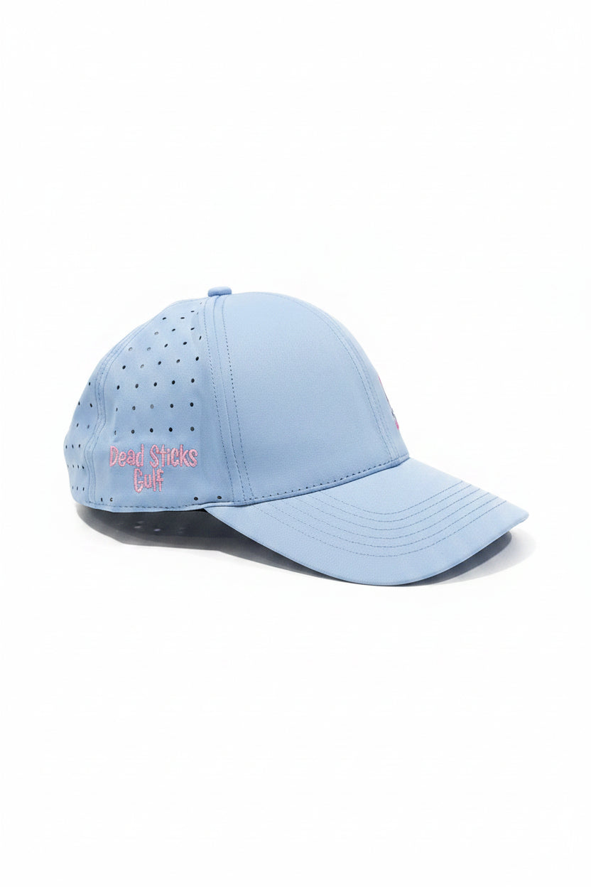 Women's Performance Ponytail Hat – Baby Blue/Pink